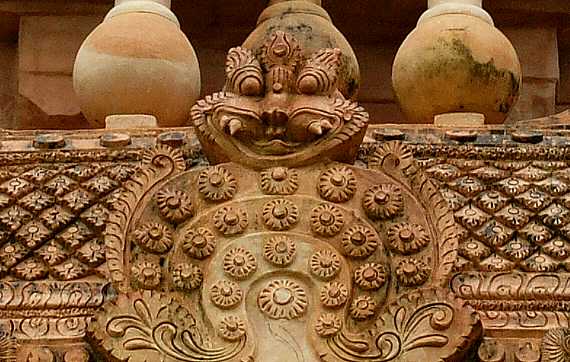 Sculpture en pierre d'un temple Hindou