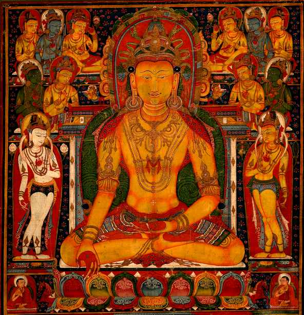 thanka du bouddha Ratnasambhava