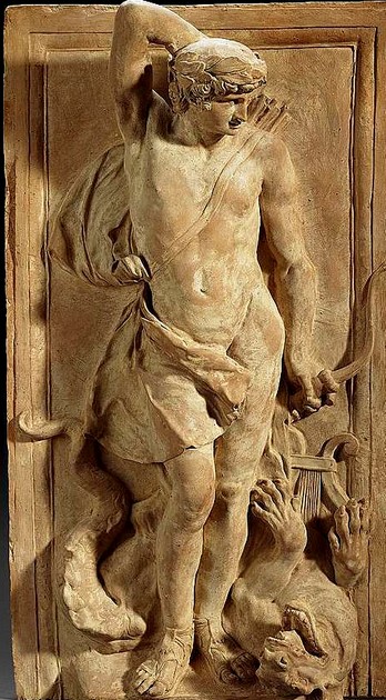 bas relief d'Apollon