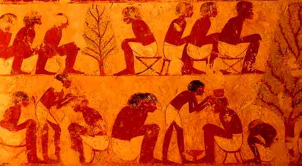 Fresque de l'Egypte antique