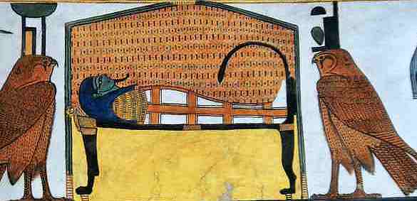 Peinture murale de momie osirienner