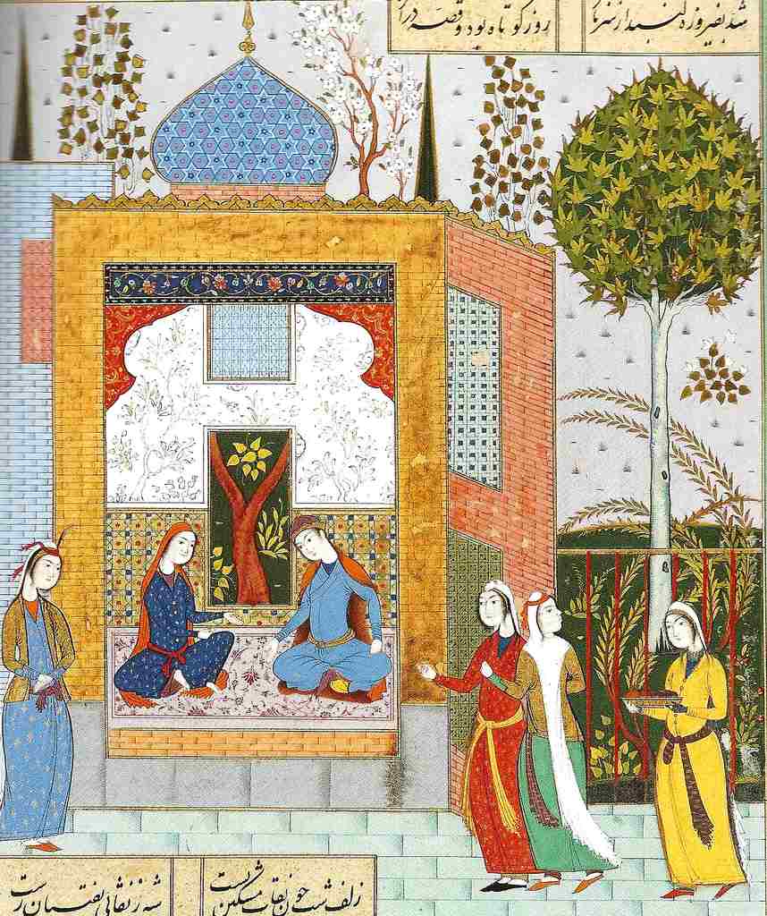 La princesse du roi du Maghreb sous la coupole turquoise