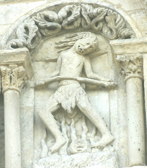 détail de sculture romane