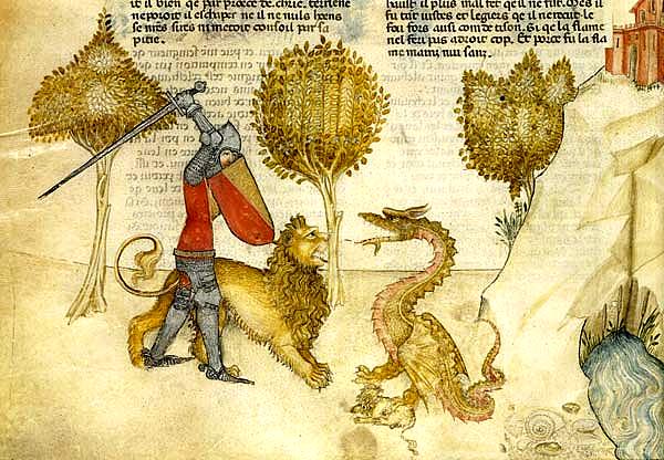 Enluminure d'un manuscrit médiéval